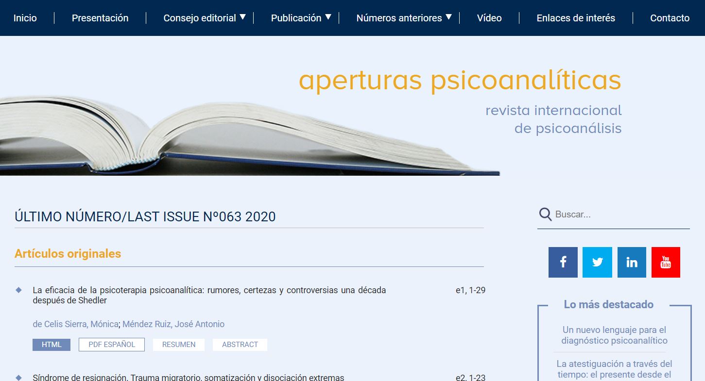 Revista Aperturas Psicoanalíticas